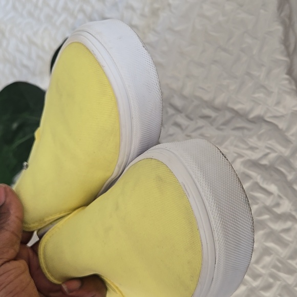 Vans Bright Yellow Slip-On Sneakers Casual Shoes - Picture 4 of 9